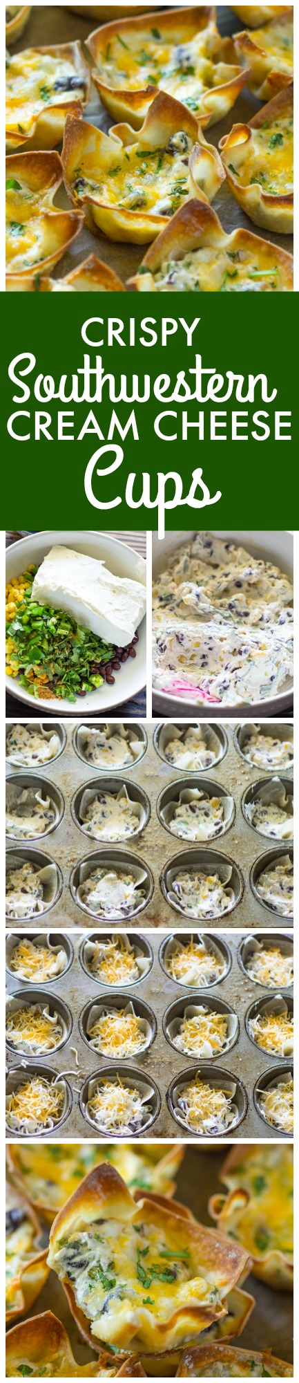 Crispy Southwestern Cream Cheese Wonton Cups