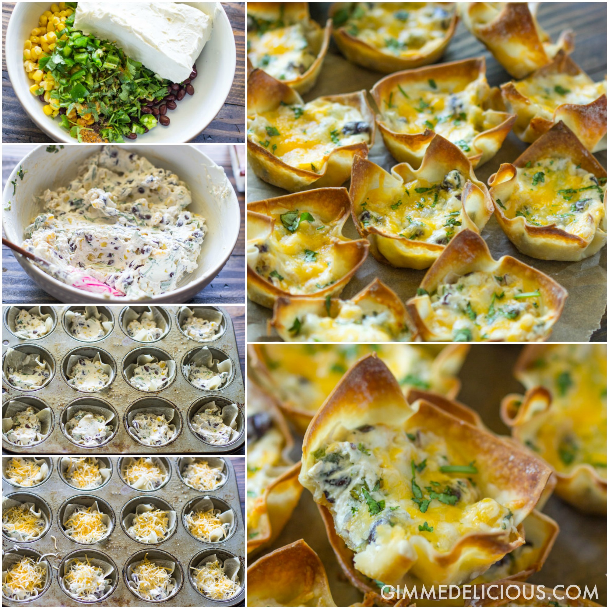 TEX MEX wonton cups