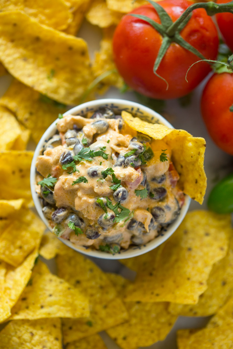 Slow Cooker Queso Chicken Dip