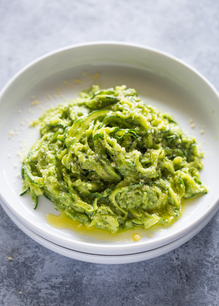 Zucchini Pasta with Avocado Sauce