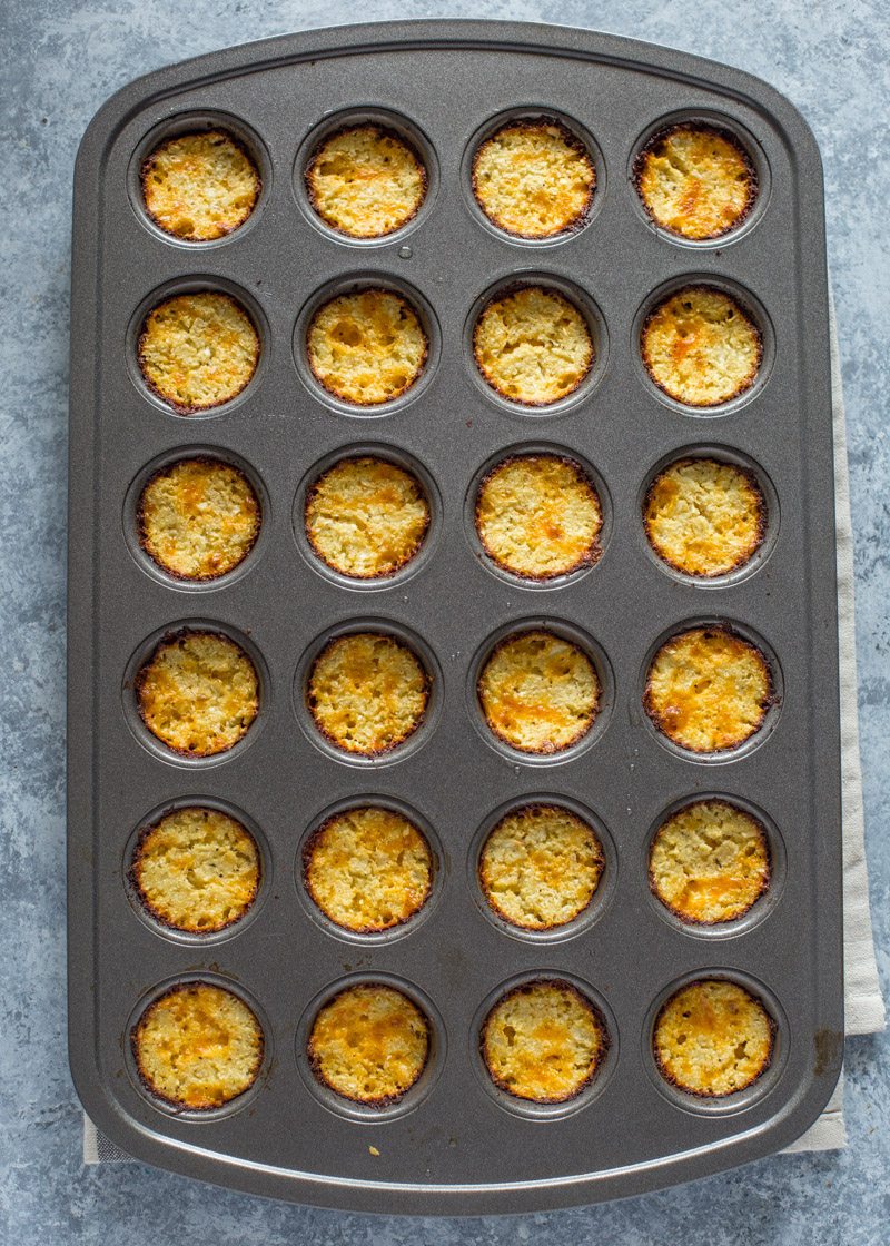 3 Ingredient Baked Cheddar Cauliflower Bites