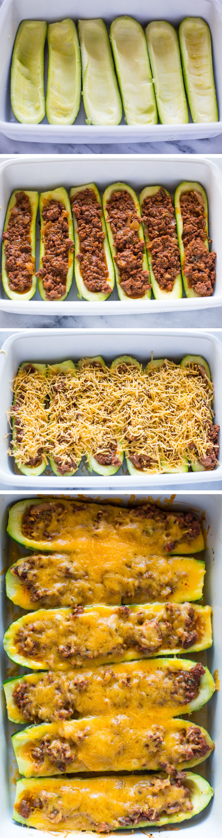 Beef Stuffed Zucchini Boats