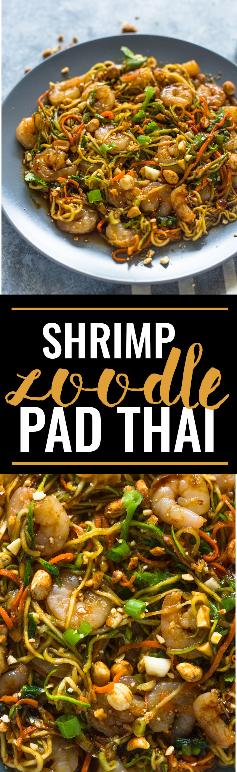 10 Minute Low-Carb Shrimp Zoodle Pad Thai