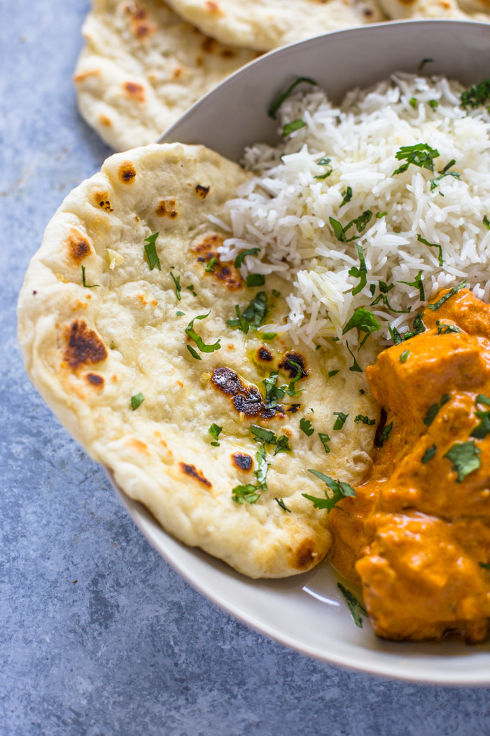 Easy Chicken Tikka Masala with Stove-Top Garlic Naan