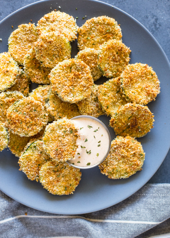 Healthy Crispy Baked Zucchini Chips