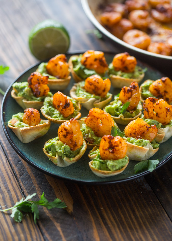 Skinny Mini Shrimp & Guacamole bites