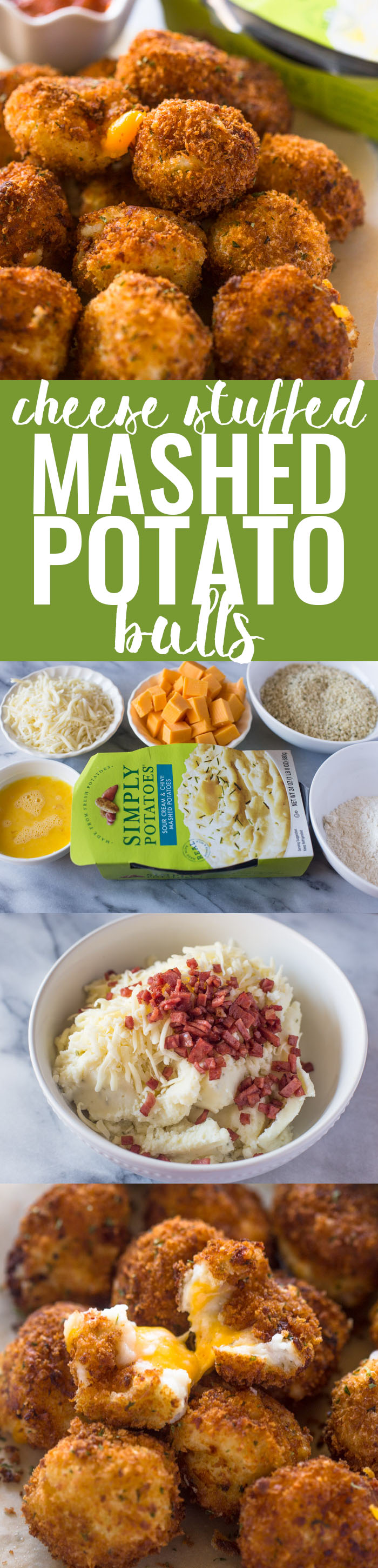 Cheese Stuffed Bacon Mashed Potato Balls