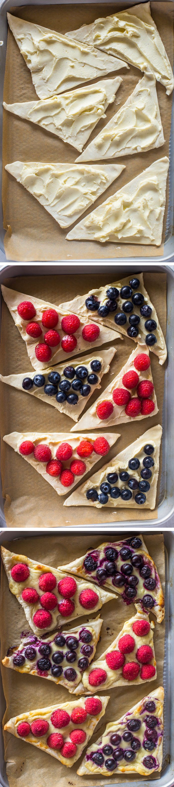 Easy 3 Ingredient Berry and Cheese Pastries