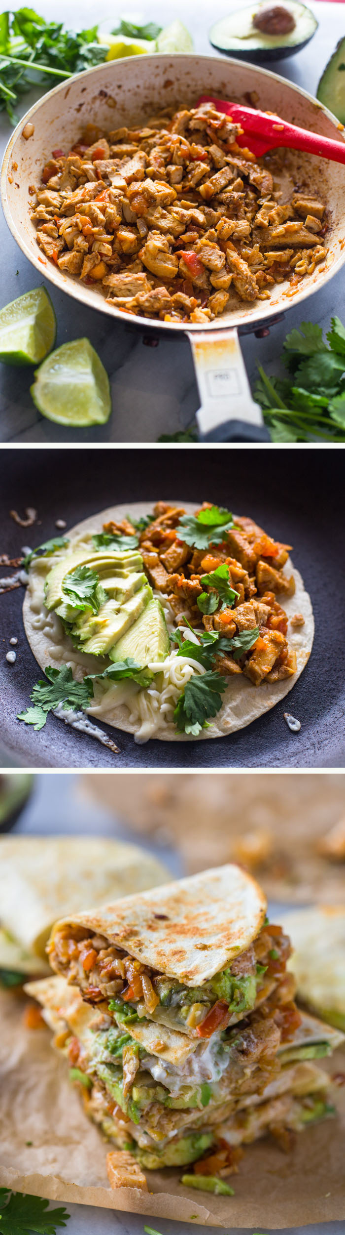 Chicken Avocado Quesadillas