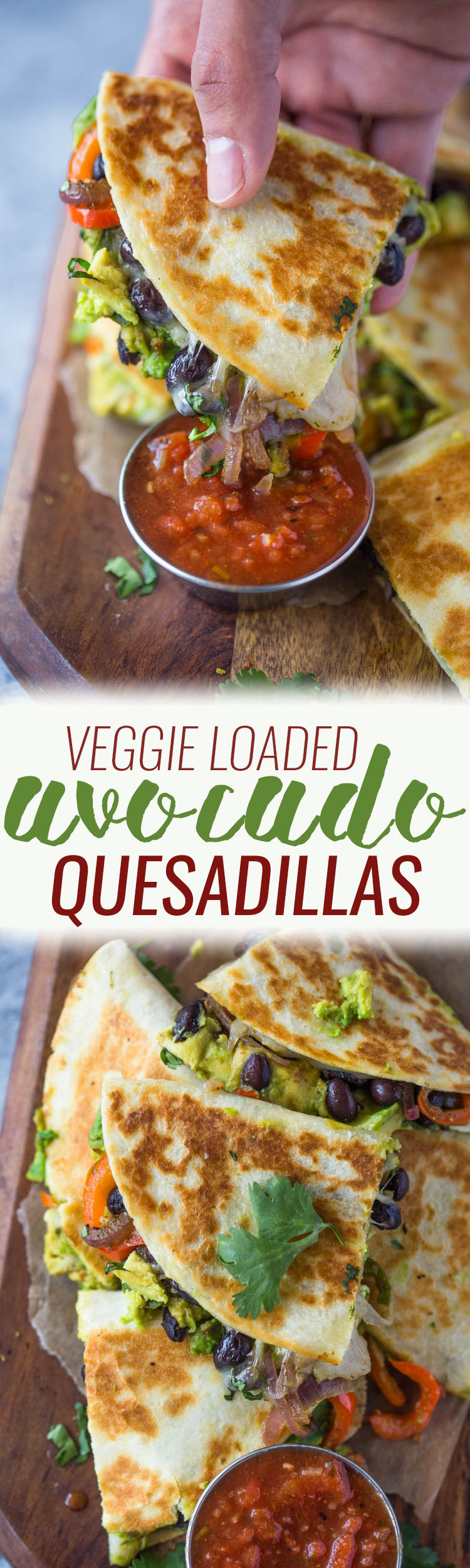 Avocado Black Bean Quesadillas