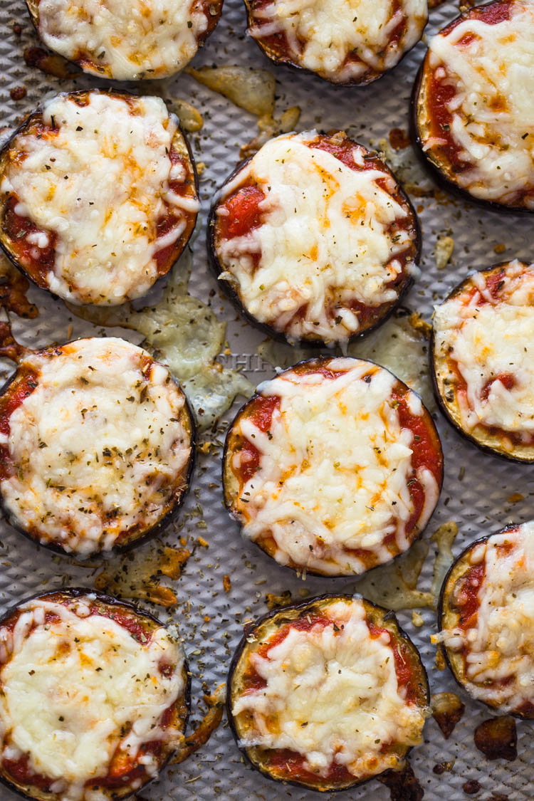Low-Carb Eggplant Pizza Bites