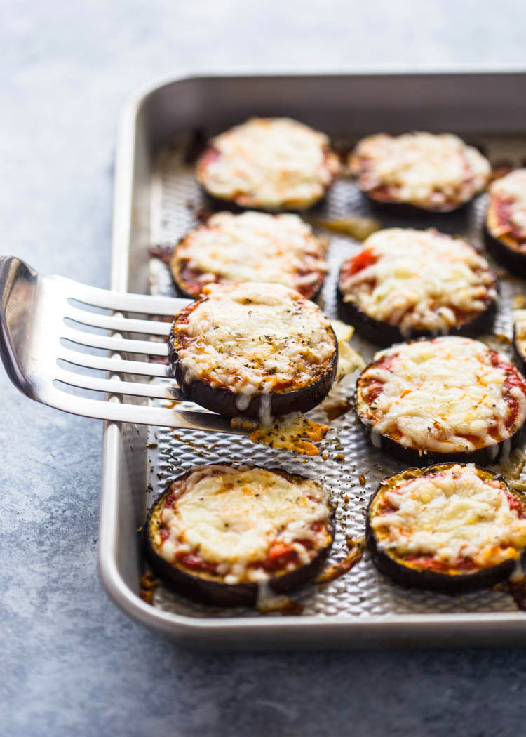 Low-Carb Eggplant Pizza Bites