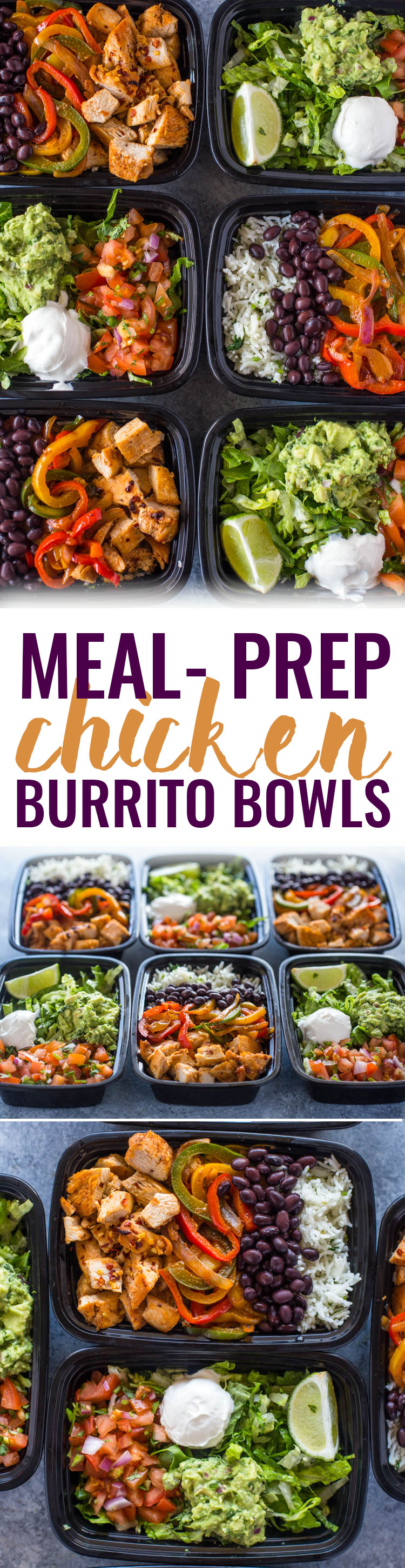 Meal-Prep Chicken Burrito Bowls