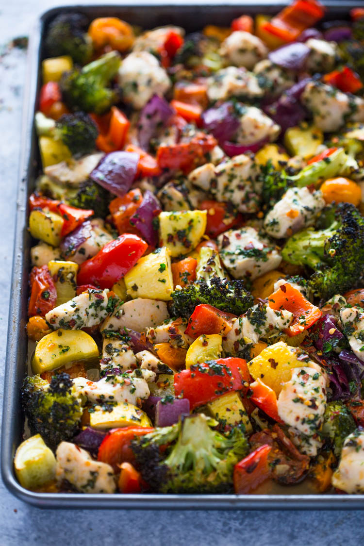 Sheet Pan Roasted Garlic & Herb Chicken and Veggies