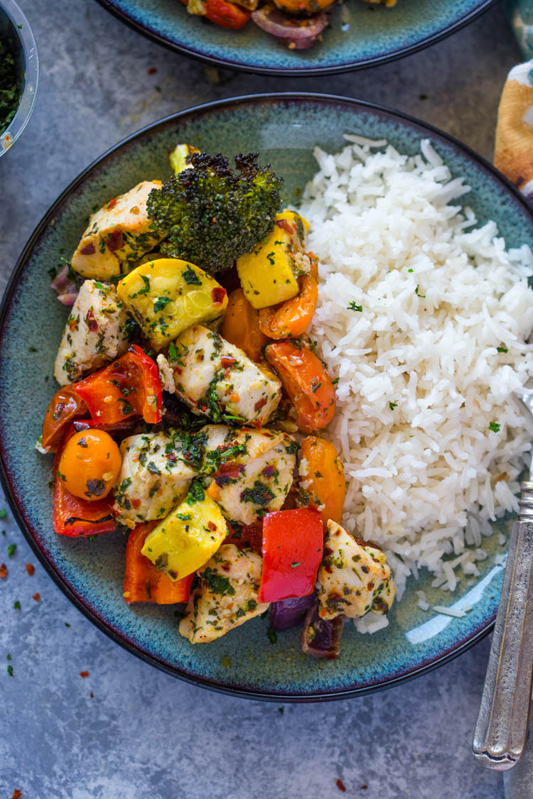 Sheet Pan Roasted Garlic & Herb Chicken and Veggies
