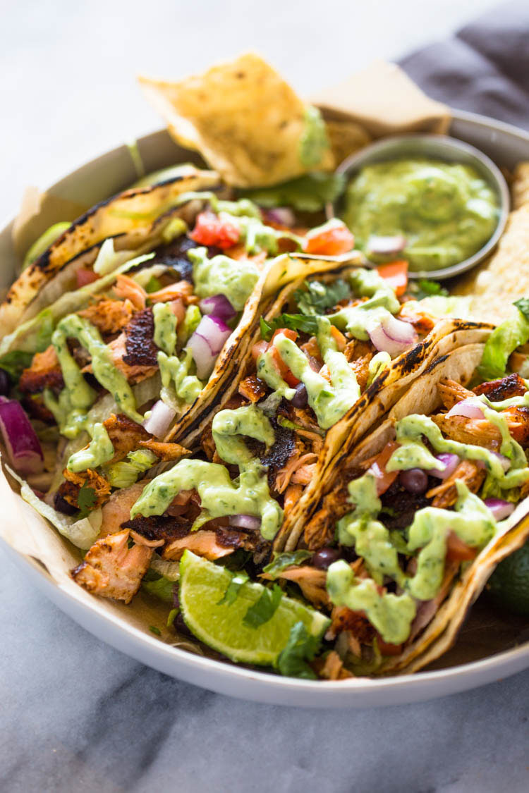 Blackened Salmon Tacos