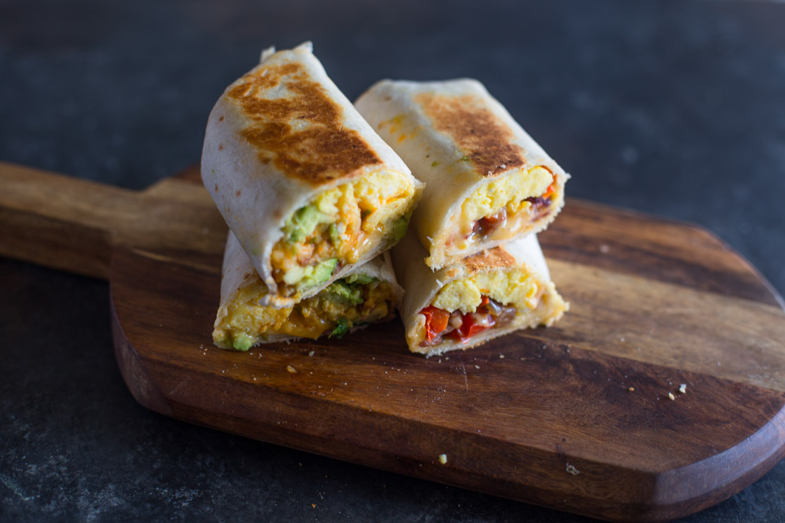 Cheesy Breakfast & Brunch Egg burrito Wraps