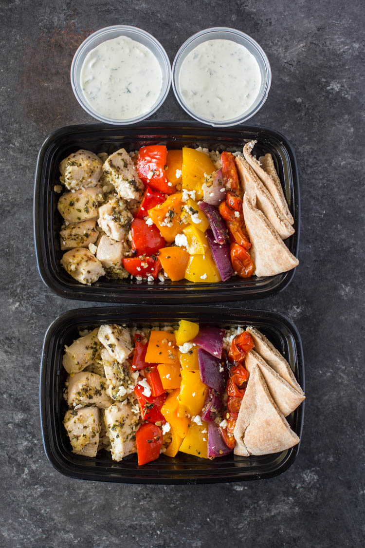 Meal-Prep Greek Chicken and Veggies with Tzatziki