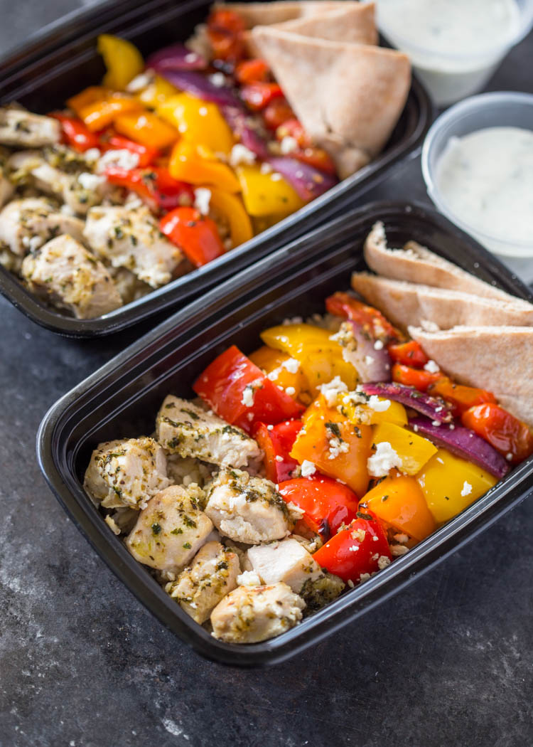 Meal-Prep Greek Chicken and Veggies with Tzatziki