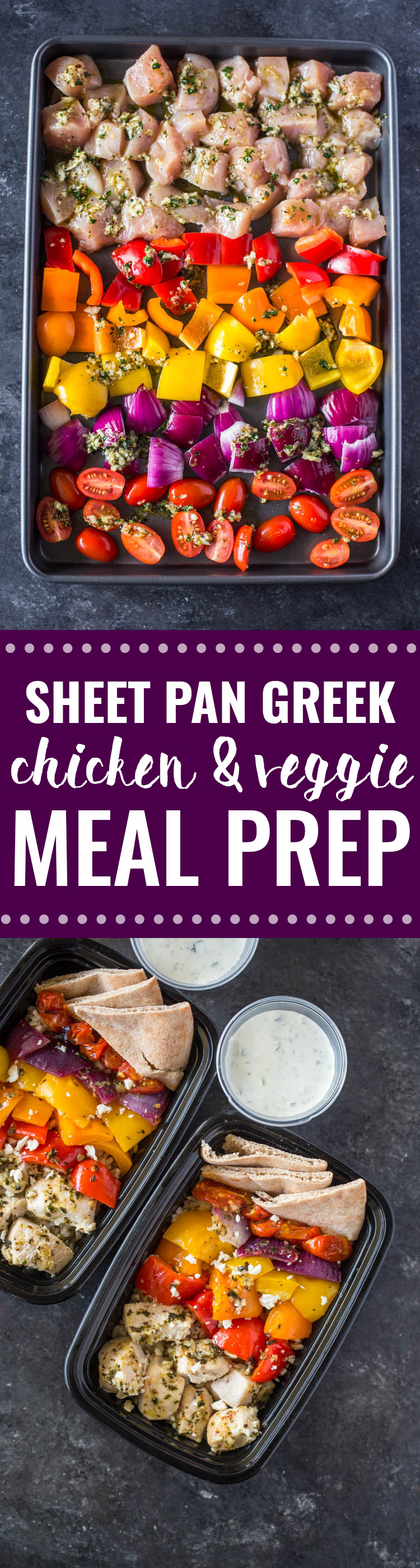 Meal-Prep Greek Chicken and Veggies with Tzatziki