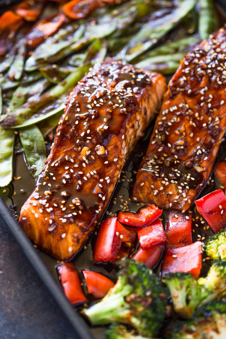 Sheet Pan Teriyaki Salmon & Veggies