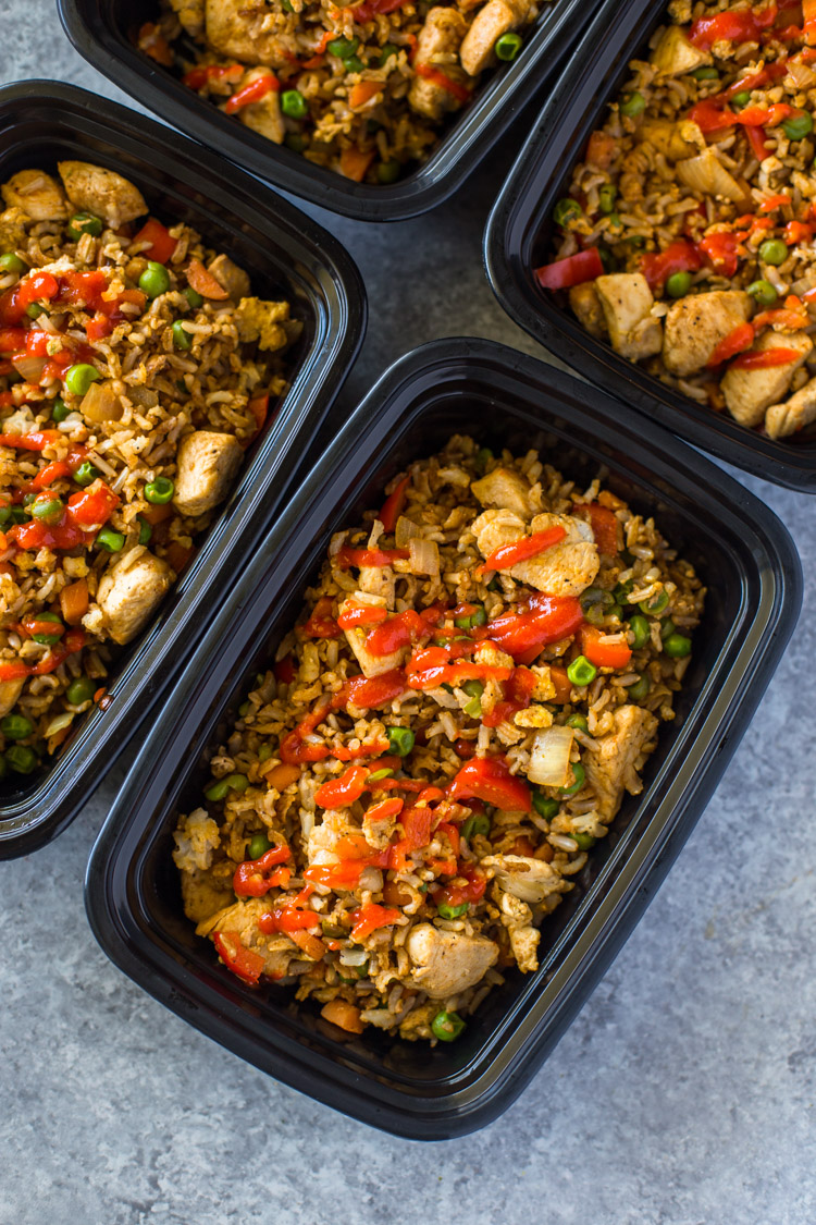 Healthy Chicken & Veggie Fried Rice Meal-Prep