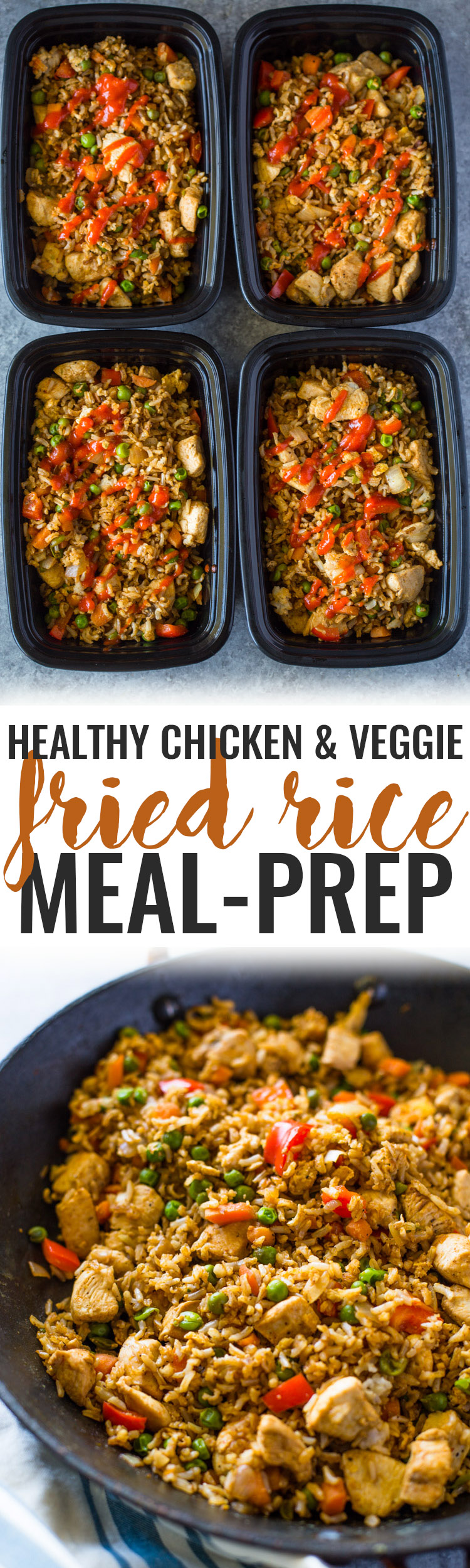 Healthy Chicken & Veggie Fried Rice Meal-Prep