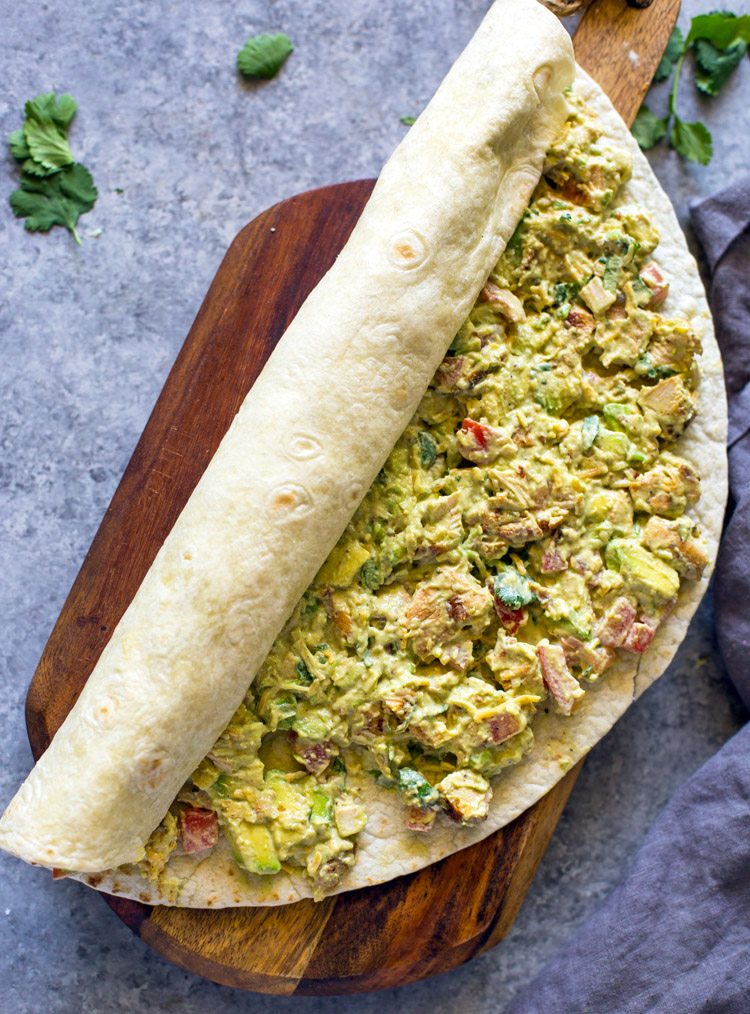 Quick 10 Minute Chicken and Avocado Roll-ups