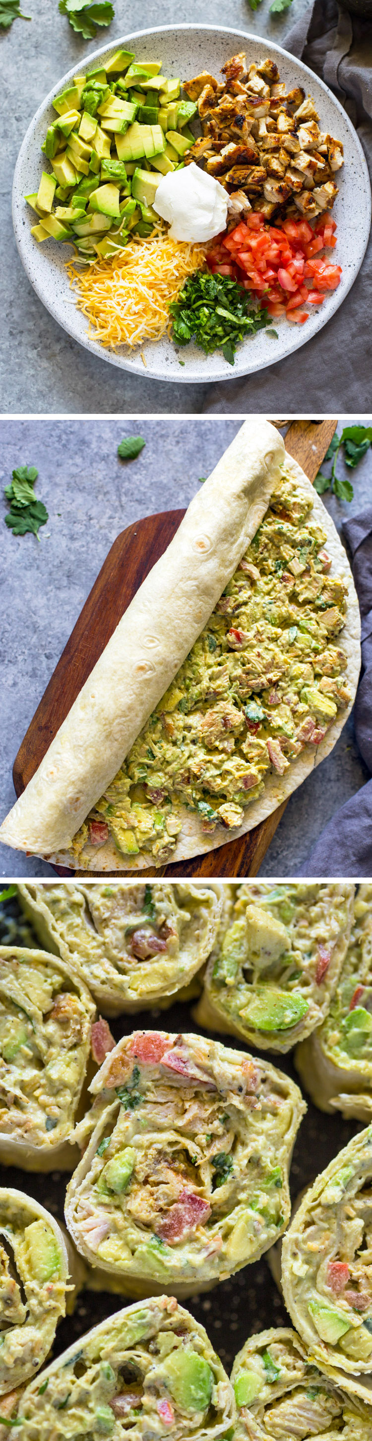 Quick 10 Minute Chicken and Avocado Roll-ups