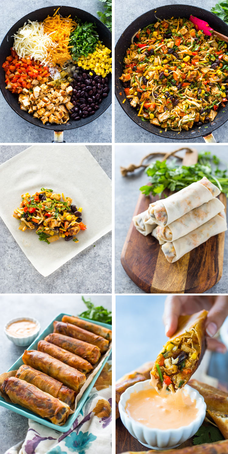 Southwestern Egg Rolls (Baked or Fried)