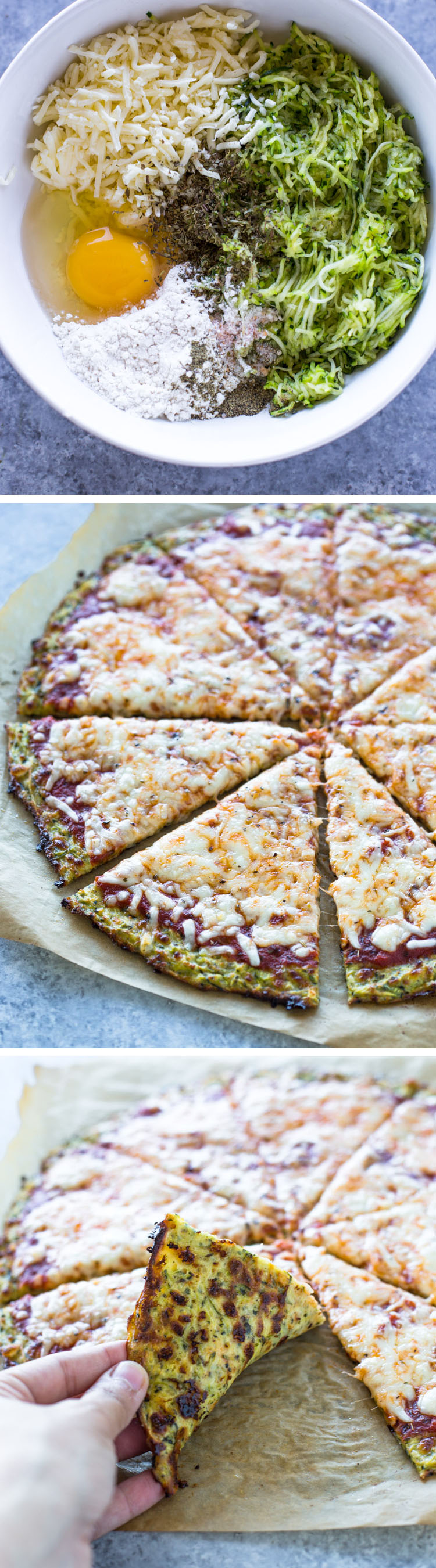 Low-Carb Zucchini Crust pizza