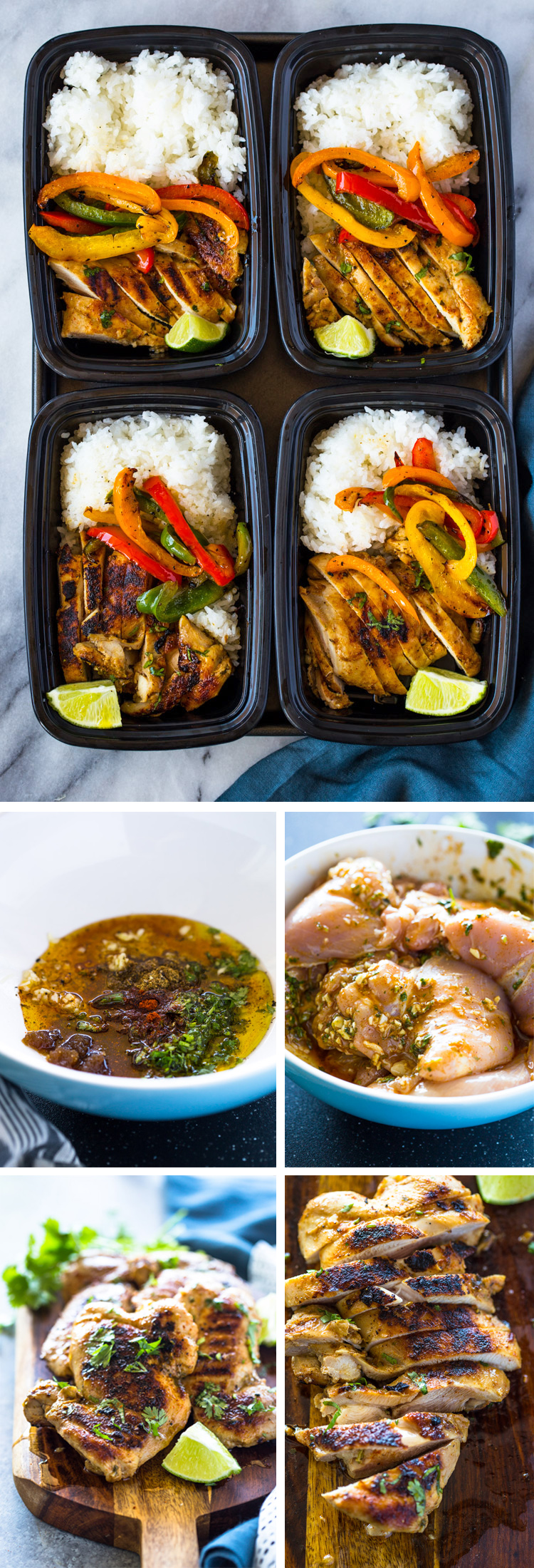 Chili Lime Chicken and Rice Meal Prep Bowls