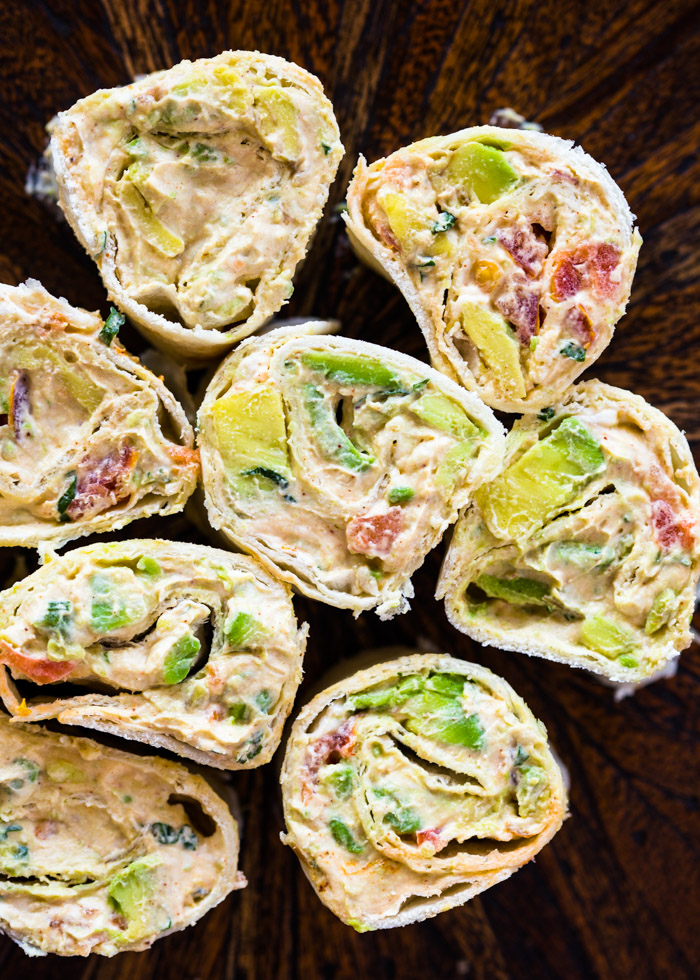 Creamy Avocado & Tomato Roll-Ups