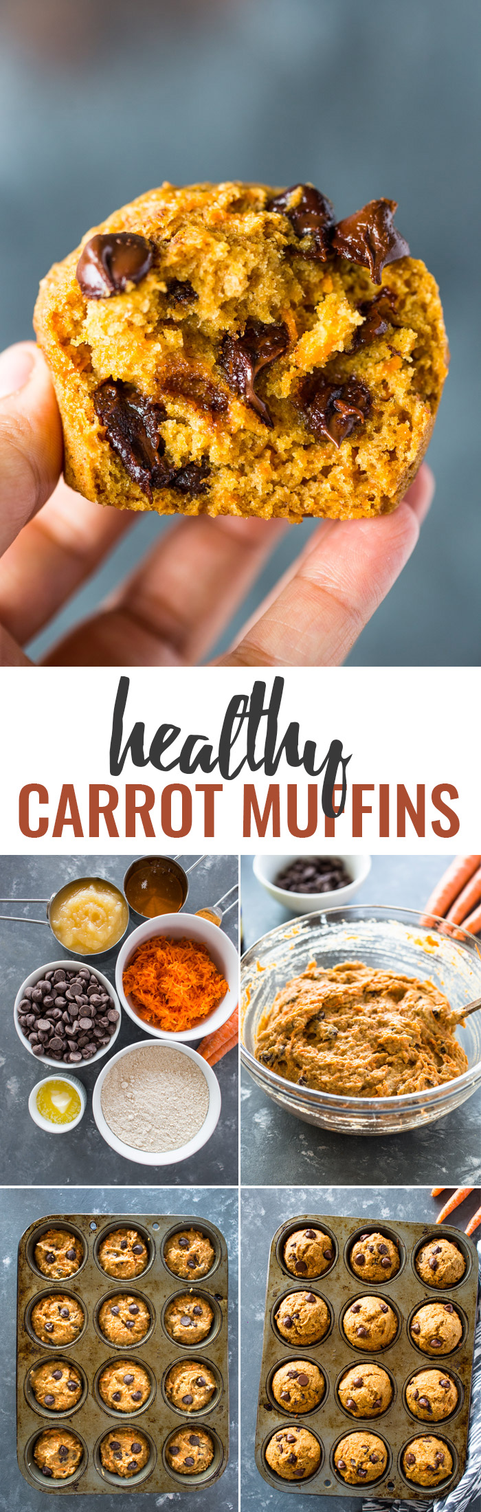 Healthy Moist Carrot Muffins