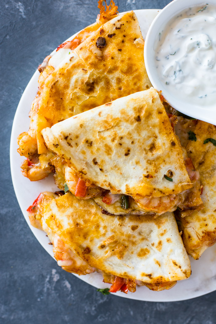 The Best Ever Shrimp Quesadillas
