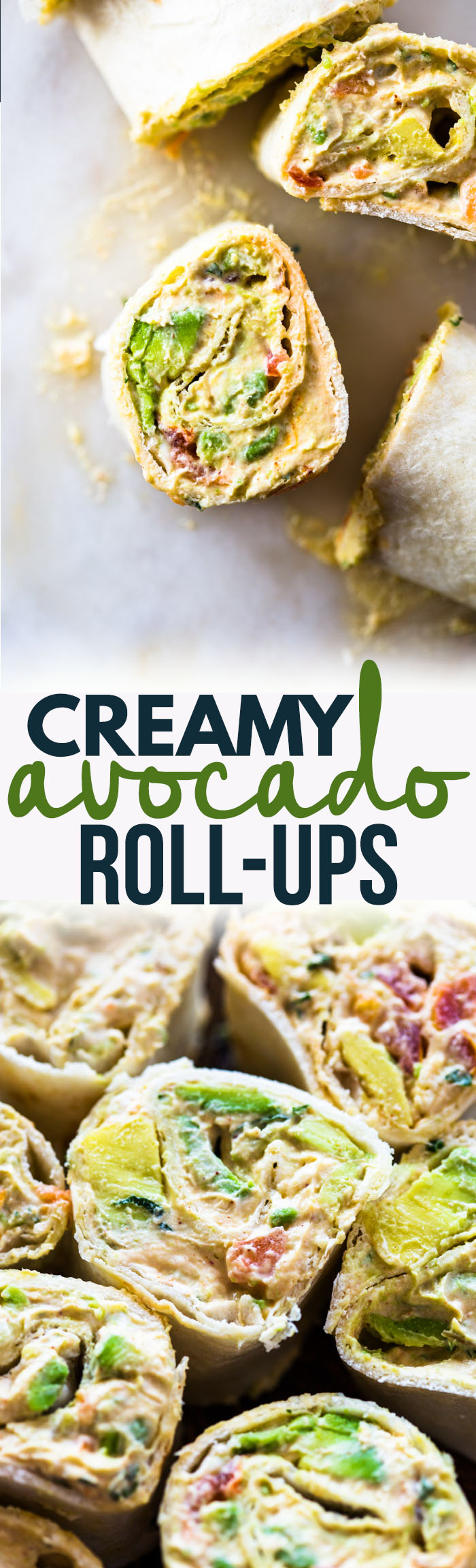 Creamy Avocado & Tomato Roll-Ups