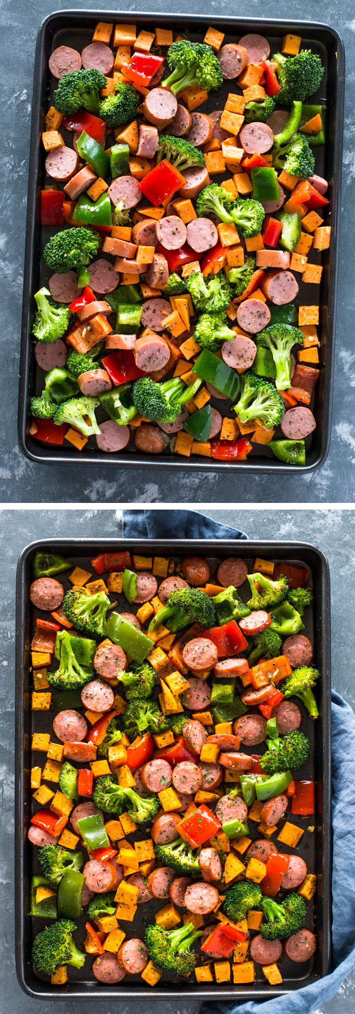 Healthy 20 Minute Sheet Pan Sausage and Veggies