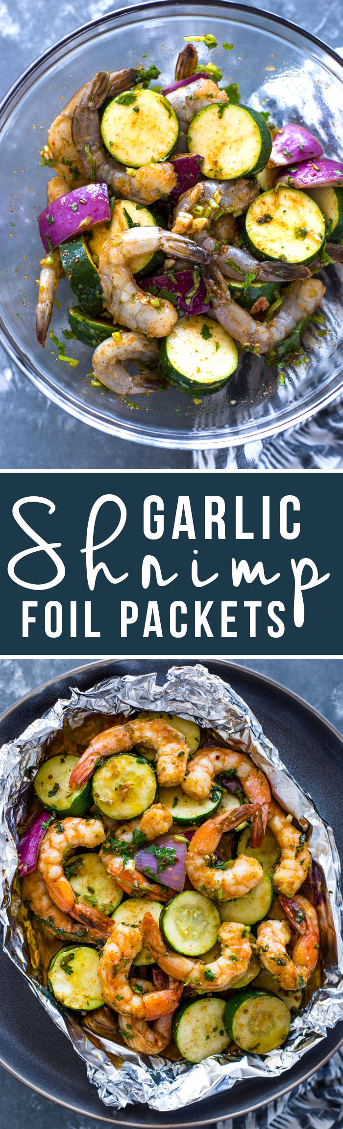 Garlic Shrimp and Veggie Foil Packs