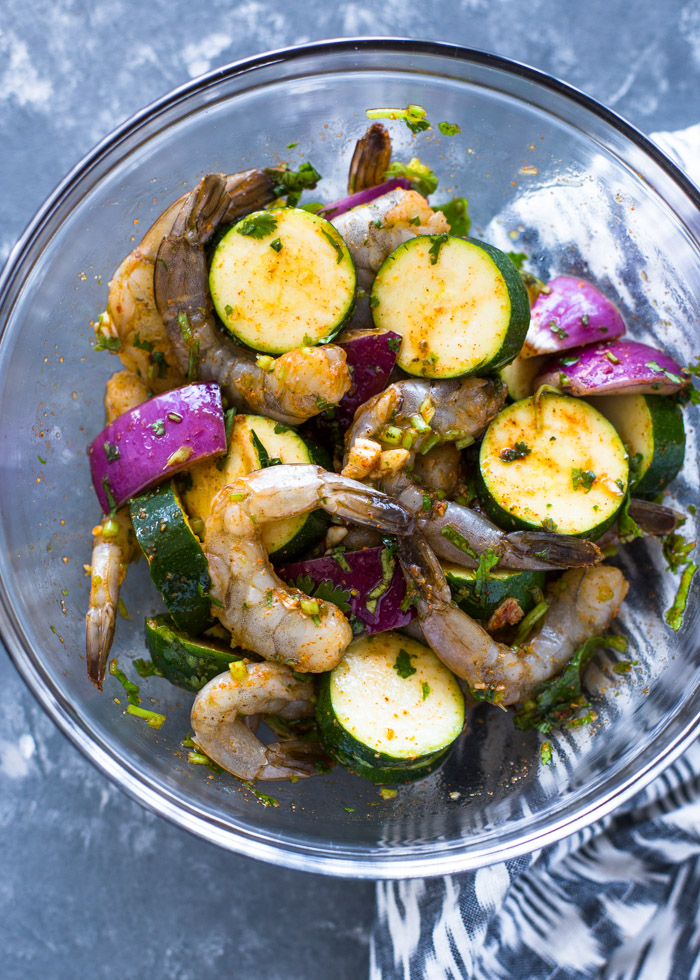 Garlic Shrimp and Veggie Foil Packs