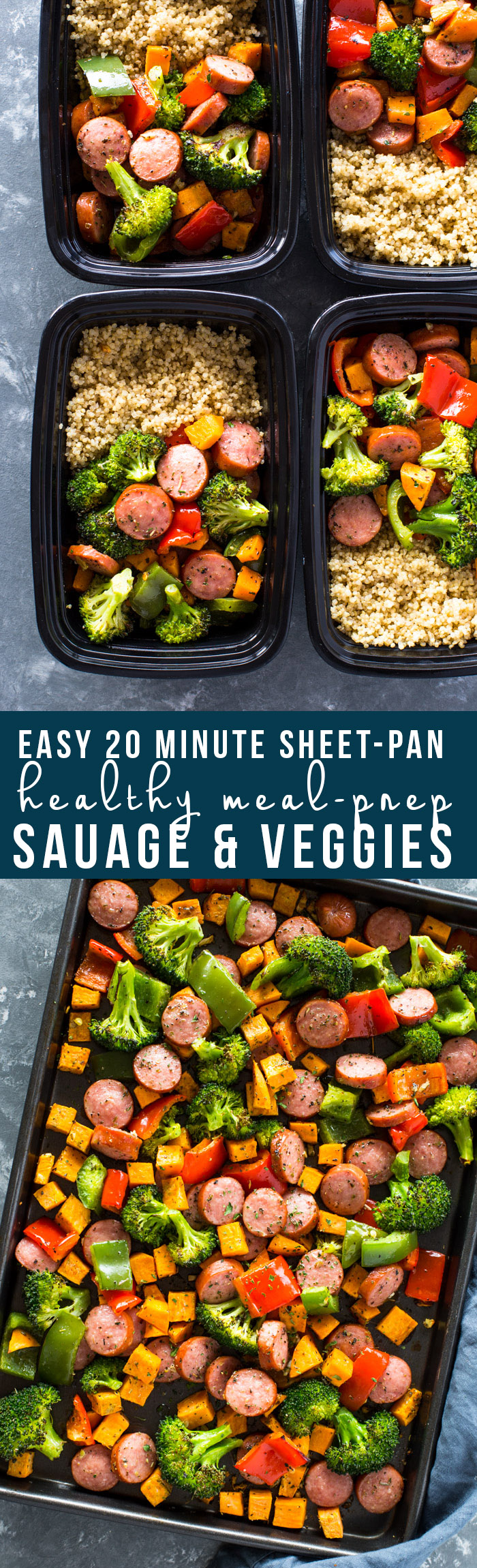 Roasted Sausage, Veggies and Quinoa Meal-Prep