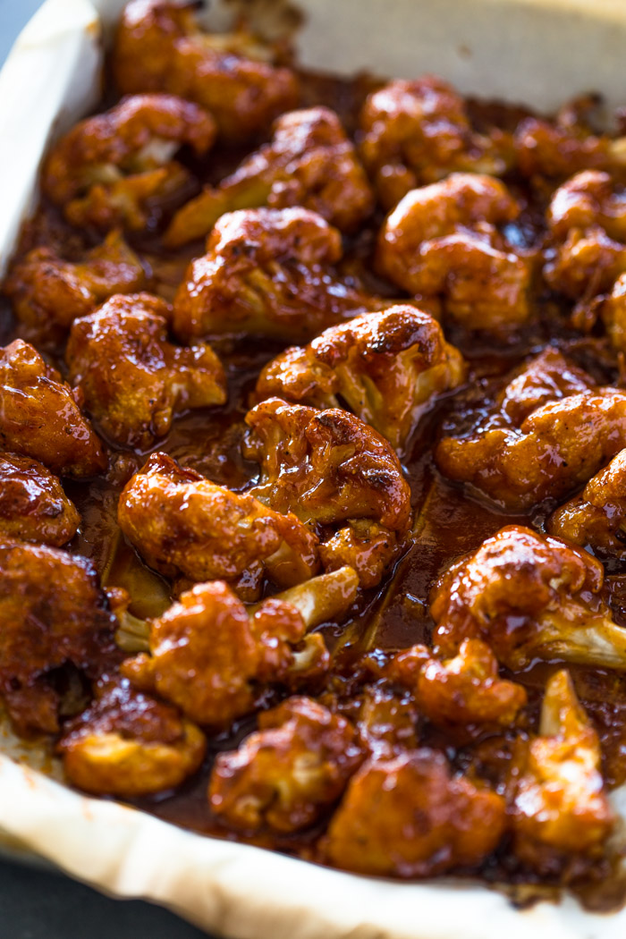 Baked Spicy Honey BBQ Cauliflower Wings