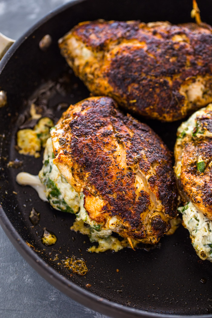 Cream Cheese Spinach Stuffed Chicken (Low-carb, Keto)
