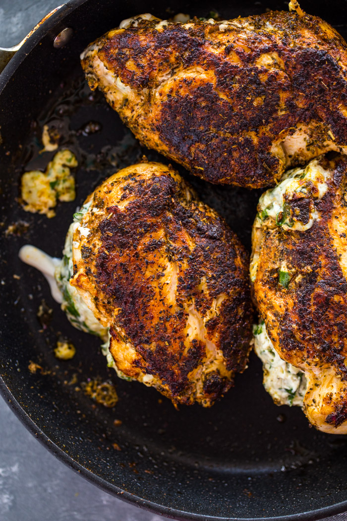 Cream Cheese Spinach Stuffed Chicken (Low-carb, Keto)