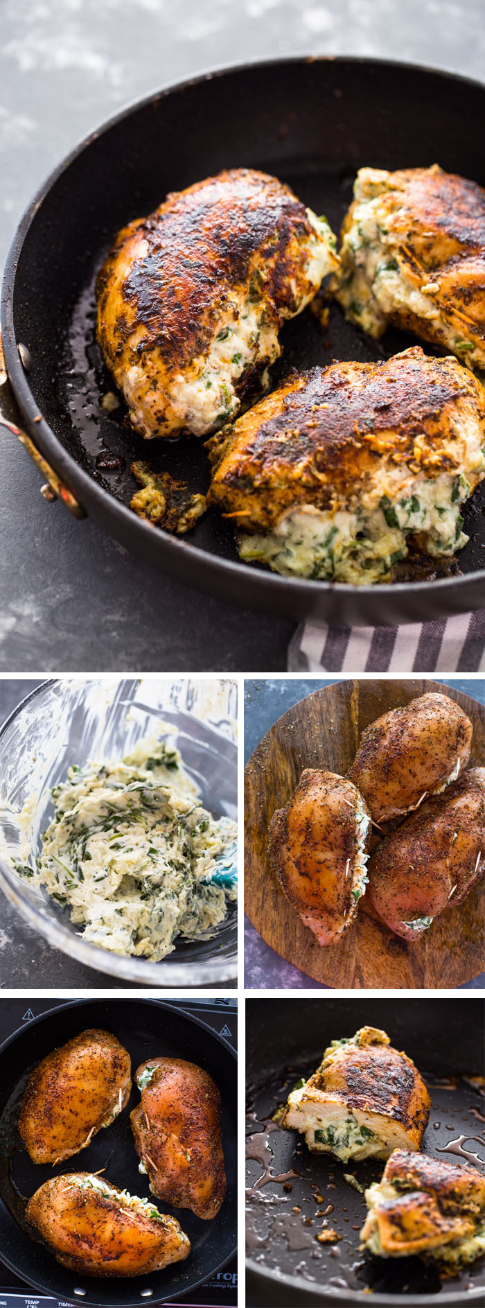 Cream Cheese Spinach Stuffed Chicken (Low-carb, Keto)