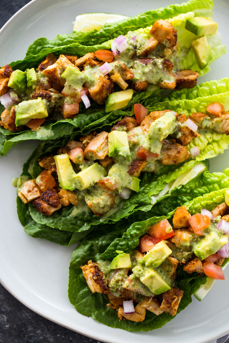 Chicken Taco Lettuce Wraps (Low-Carb , Paleo, Keto)