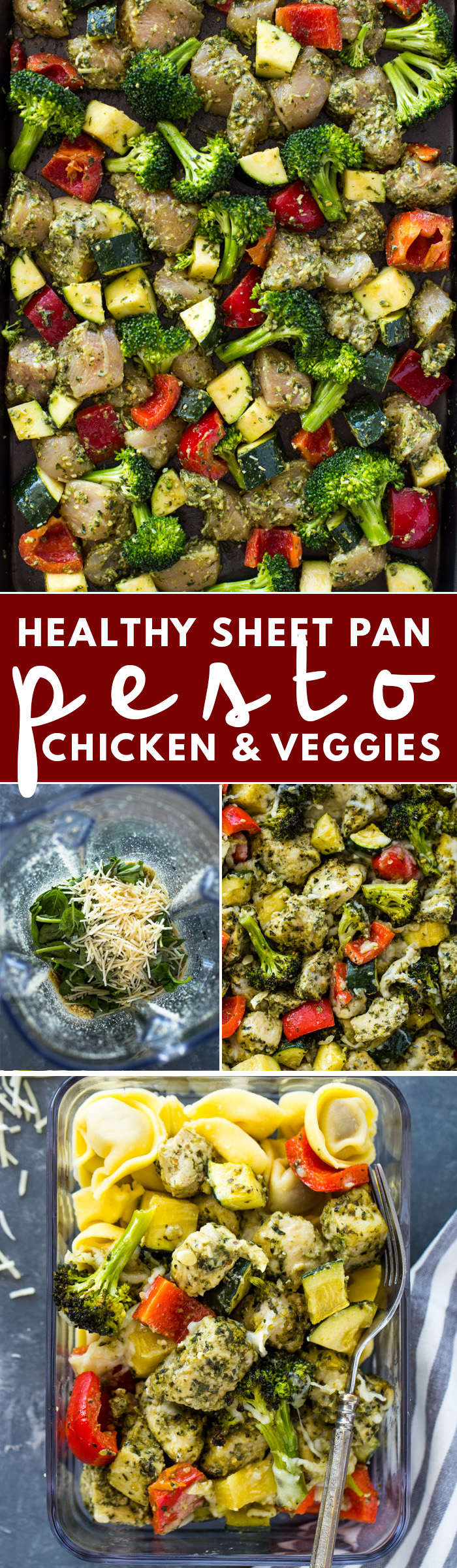 Healthy Pesto Chicken and Veggies (20 Minute Sheet Pan)