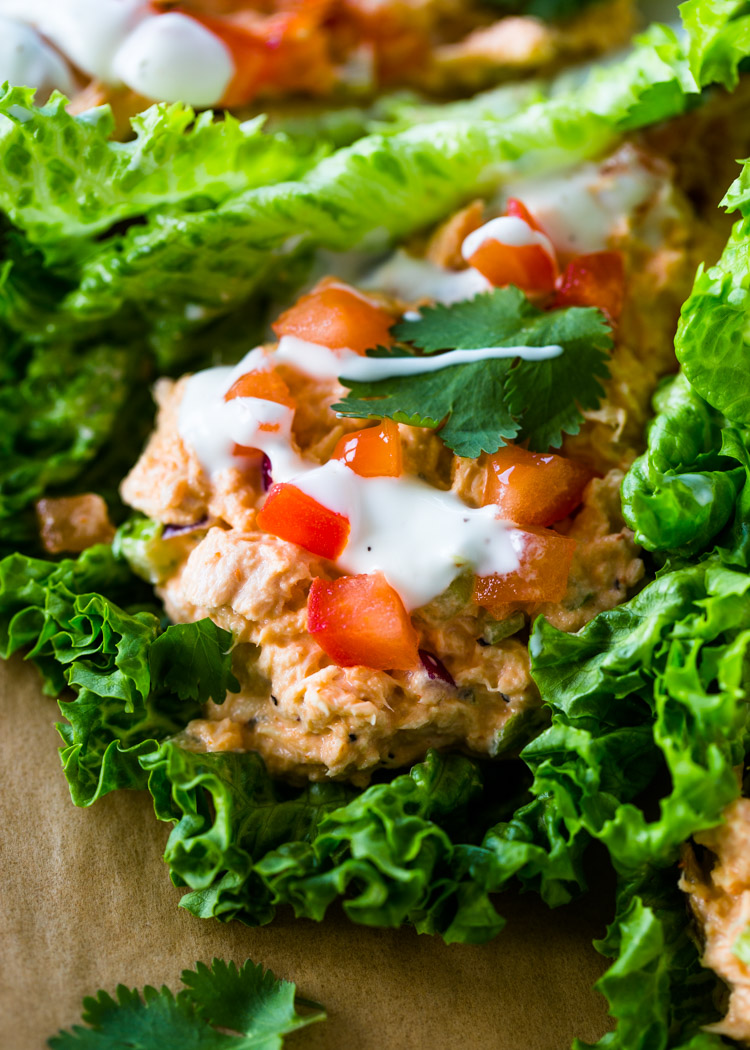 Spicy Sriracha Tuna Lettuce Wraps (Low Carb, Keto)