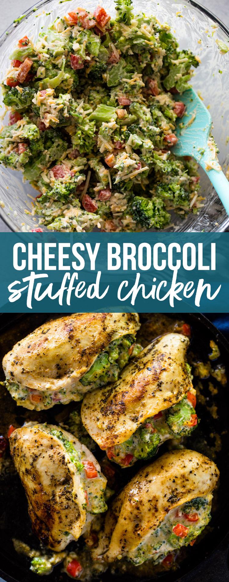 Tender Chicken breasts stuffed with broccoli, parmesan, cheddar, and cream cheese. This quick flavor-packed meal is bursting with flavor and texture and makes a delicious low-carb dinner.