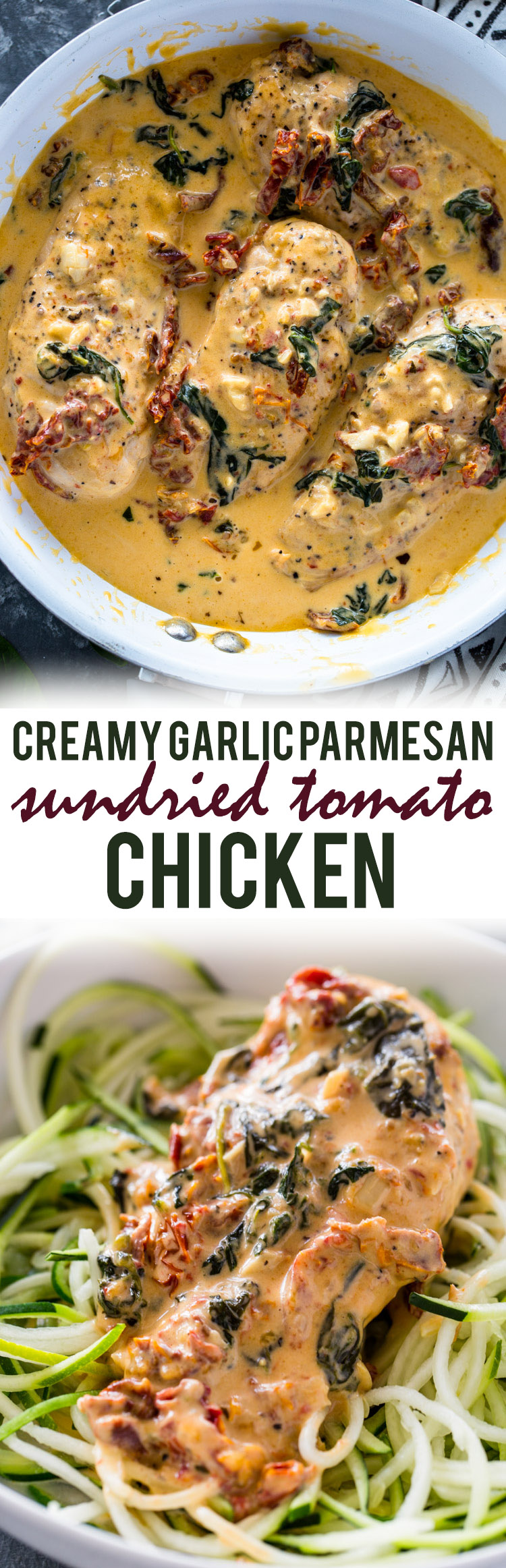 Creamy Garlic Parmesan Sun-dried Tomato Chicken