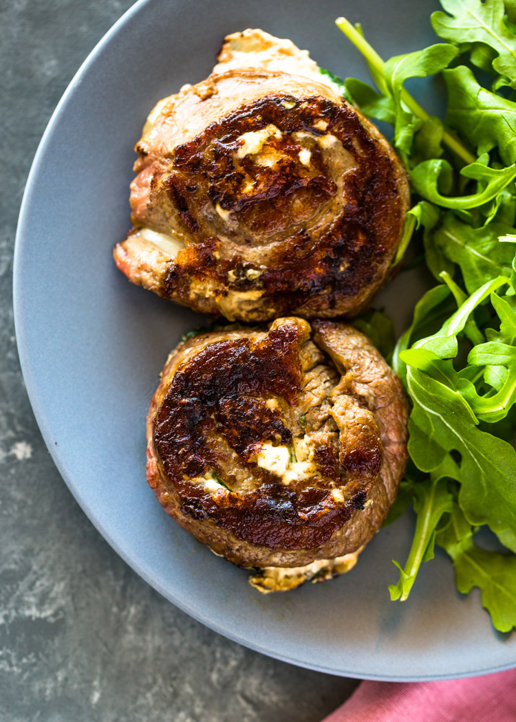 Spinach Cheese Stuffed Flank Steak Rolls